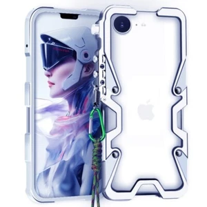 Custodia telefono antiurto bumper alluminio metallo lusso per iPhone 16e / se 2025 6,1" - Foto 1 di 18