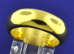 24k Solid Yellow Gold Handmade band ring Any size 5-12 30.00 Grams - Picture 1 of 3