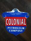 Porcelain Colonial Enamel Metal Sign Size 8 " x 8 " Inches