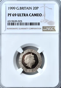 1999 20p Twenty Pence NGC PF69 Great Britain Royal Mint - Picture 1 of 3