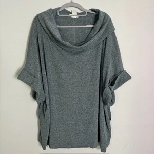 Easel Women's Oversized Cowl Neck Short Sleeve Sweater Size 1X NEW!! - Picture 1 of 7