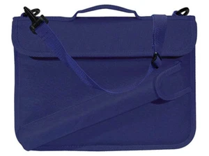Noten Tasche Notentasche Musik dunkelblau Tragriemen Unterricht Schüler Neu Fach - Picture 1 of 10