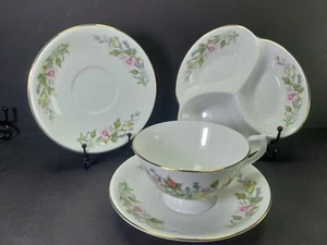 Aynsley Bone China Wild Tudor Teetasse Untertasse Snack Teller - Bild 1 von 7