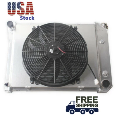 3Row Radiator+2Fans Fit 1965-1987Buick Skylark Base/Regal Limited/LeSabre Custom - Image 1 of 4