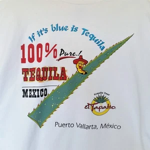 Gildan T-Shirt Tee White Puerto Vallarta Mexico Souvenir Tequila Tour Mens 2XL - Picture 1 of 7