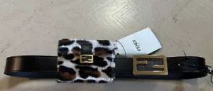 New $920 Fendi Womens FF Logo Leather Baguette Belt Black 32/80 8C0674 - Picture 1 of 15