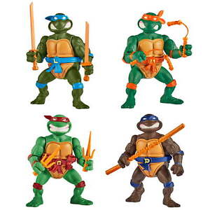 Classic 4" Turtles 4-Pack Figure Bundle by Playmates Toys