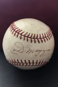 Joe DiMaggio / Yogi Berra Signed  Auto Baseball PSA/DNA  Letter Of Authenticity! - Picture 1 of 3