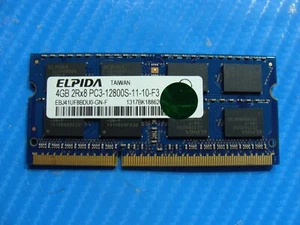 MacBook Pro A1278 ELPIDA 4GB 2Rx8 PC3-12800 Memory RAM SO-DIMM EBJ41UF8BDU0-GN-F - Picture 1 of 2