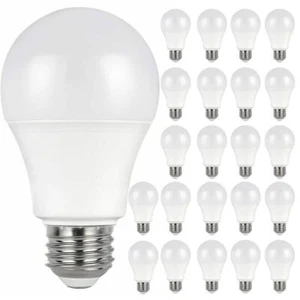 Lot A19 LED Light Bulbs 15W 100 Watt Halogen Equivalent 6500K Daylight White E26 - Picture 1 of 14