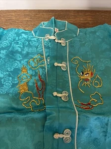 Vintage PJ Traditional 2 Piece Chinese Pajama Set - 4T- New -emerald - Picture 1 of 9