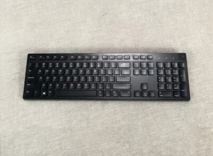 Dell Wireless Keyboard - Black Long With Extra Number Pad Tested - Picture 1 of 8