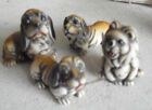 Lot Of 4 Vintage Cute Resin Whimsy Dog Figurines 2 Tall