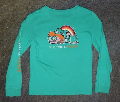 Vineyard Vines Girls Green Long Sleeve T-Shirt (St. Patrick)- Size XS (5-6)- EUC - Image 1 of 4