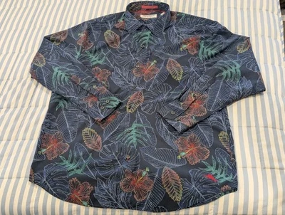 Tommy Bahama Siesta Key Mens Large Floral  Performance Stretch Long Sleeve - Image 1 of 4