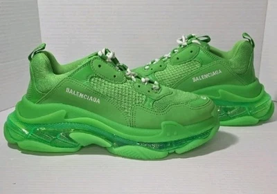 Size 43 (10) Balenciaga Triple S Clear Sole Fluo Green Women - Image 1 of 4
