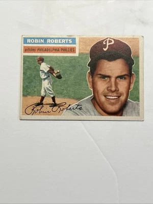1956 Topps - Robin Roberts #180 Gray Back - Image 1 of 3