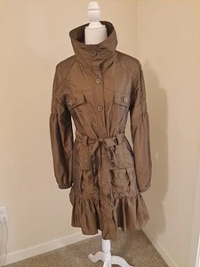Tulle Trench Coat Bronze Size L EXCELLENT CONDITION - Picture 1 of 8