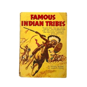Famous Indian Tribes VTG Children's Picture Book Illustrated Native Americans - Picture 1 of 10