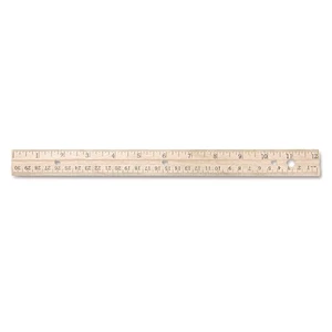 Westcott Hole Punched Wood Ruler English and Metric With Metal Edge 12" 10702 - Picture 1 of 1