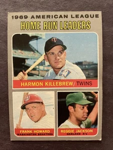1970 Topps #66 AL HR Leaders Harmon Killebrew Frank Howard Reggie Jackson - Picture 1 of 2