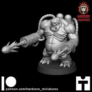 Mancubus Fat Demon Firing Front modular 32mm dnd miniature Martian Trooper doom - Picture 1 of 6