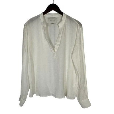 Blusa Brochu Walker Anglia Popover Branca Sal M Cápsula Minimalista Carreira Boho - Imagem 1 de 4