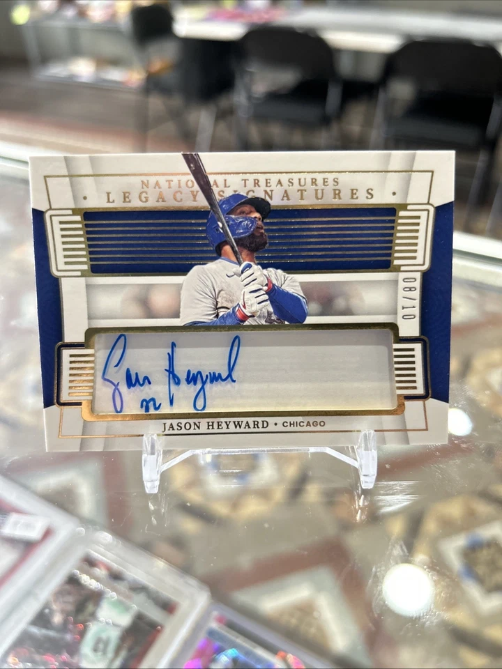 National Treasures Legacy Signatures 2022 Jason Heyward Auto Silver Holo SSP/10 Foto 1 de 2