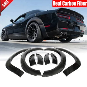 Kits de arco de rueda de guardabarros ancho de carbono real para Dodge Challenger 2010-2019 - Imagen 1 de 12