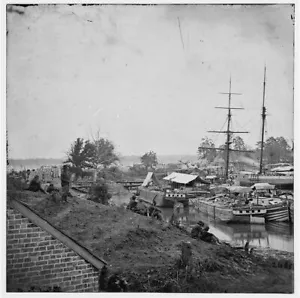 Supply vessels,anchor,Peninsular Campaign,White House Landing,VA,Civil War,1862 - Picture 1 of 1
