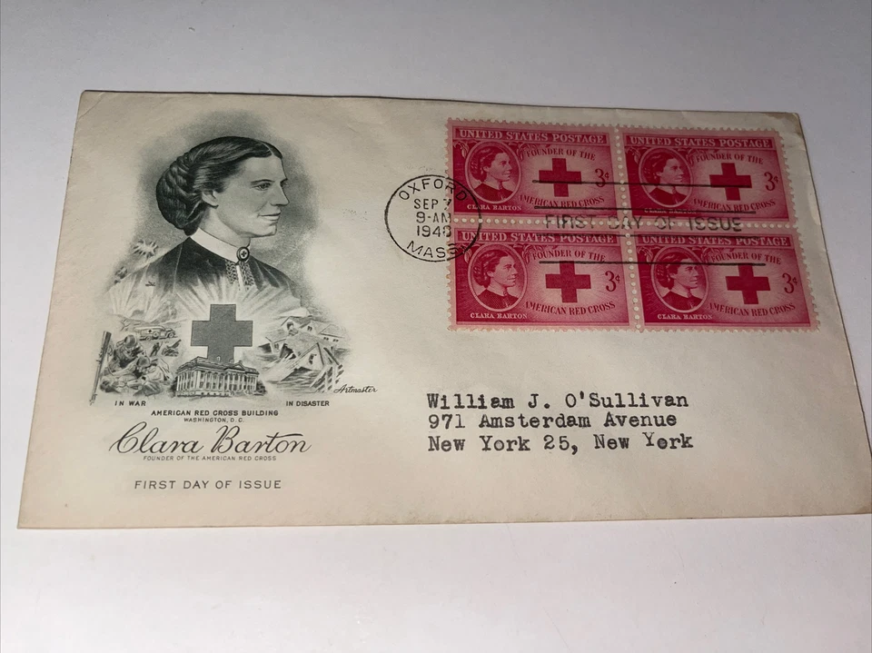 1948 SCOTT #967 FIRST DAY OF ISSUE COVER - CLARA BARTON - AMERICAN RED CROSS MA - Image 1 of 1