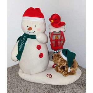 Hallmark Holiday 2013 Animated Snowman Dog Cardinal Lighted Musical Decor WORKS - Picture 1 of 7