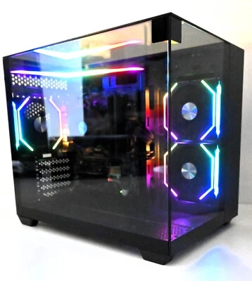 Pre built 3-side Glass Gaming PC i7 16Gb 512 SSD+3 TB HDD RTx 4060 Windows 10 - Image 1 of 4