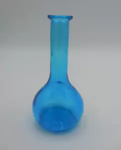Vintage Blue Glass Bud Vase made in Japan 5.5" - Picture 1 of 3
