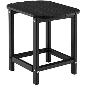 Patiojoy Patio 18" Adirondack Side Table Weather Resistant HDPE Garden Black - Picture 1 of 9