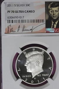 2011 S- NGC PF70 ULTRA CAMEO KENNEDY HALF DOLLAR #B47047 - Picture 1 of 2