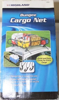 BUNGEE CARGO NET FOR HOLDING CARGO ON TOP OF CAR, 36''X48'', 95001, HIGHLAND Foto 1 de 3