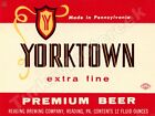 Yorktown Extra Fine Beer Label 9" x 12" Metal Sign