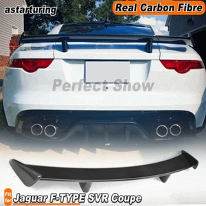 For Jaguar F-TYPE SVR Coupe 2014-2018 REAL Carbon Fiber Rear Trunk Wing Spoiler - Picture 1 of 13