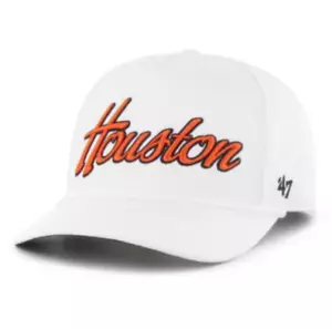 2025 Houston Astros 47 Brand Men’s White Overhand Script Hitch Snapback Hat - Picture 1 of 3
