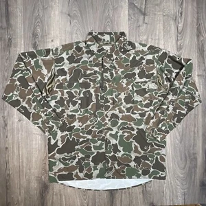 Drake Waterfowl Systems Mens Large Old School Camo Mesh Back Flyweight Button Up - Picture 1 of 16