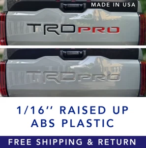 SET TUNDRA + TACOMA: BLACK RED TAILGATE Letters for TRD Pro 2022 2023 2024 2025 - Bild 1 von 3