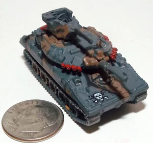 Small Micro Machine Plastic M-551 Sheridan Tank in Gray/Brown Camouflage & Skull - Picture 1 of 5