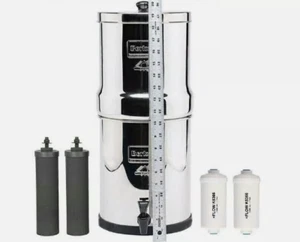 Big Berkey Water Filter w/ 2 Black Berkey Elements & 2 Berkey Fluoride - NEW - Picture 1 of 13