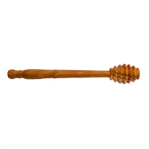 "Servidor de palo de teja de miel y jarabe - Drizzlier de madera de oliva de madera ak 7,87" - Imagen 1 de 5