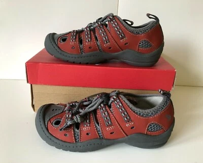 Zapatos combinados Clarks niños niños Jetta rojo arena talla 12 nuevos con caja Foto 1 de 4
