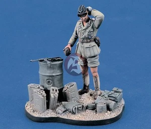 Viñeta Verlinden 1/35 alemán DAK Afrika Korps AFV Commander Segunda Guerra Mundial (con base) 1272 - Imagen 1 de 1