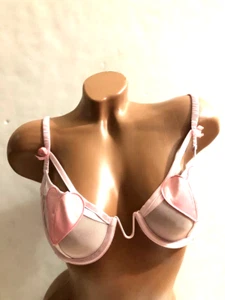 VS For Love & Lemons Pink Heart Mesh Underwire Bra Size Medium NWT - Picture 1 of 5