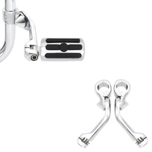 Brackets Clamps Long 1-1/4" Crash Bar Footpegs For Harley Dyna Low Rider 1993-17 - Picture 1 of 6