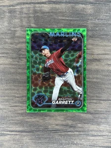 2024 Topps Serie 1 Braxton Garrett Green Foil Parallel /499 - Miami Marlins - Foto 1 di 2